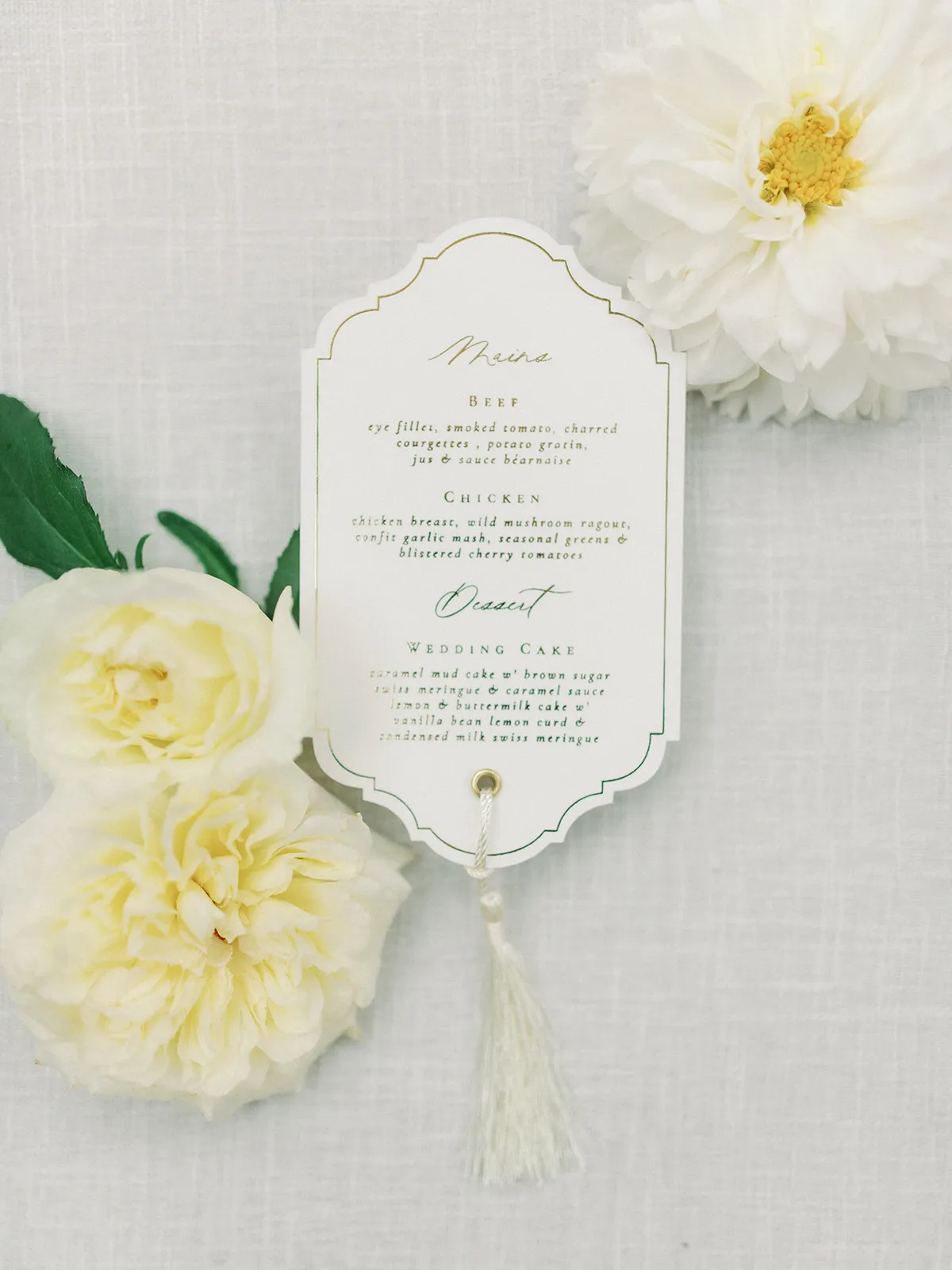 Wedding invitations and flowers