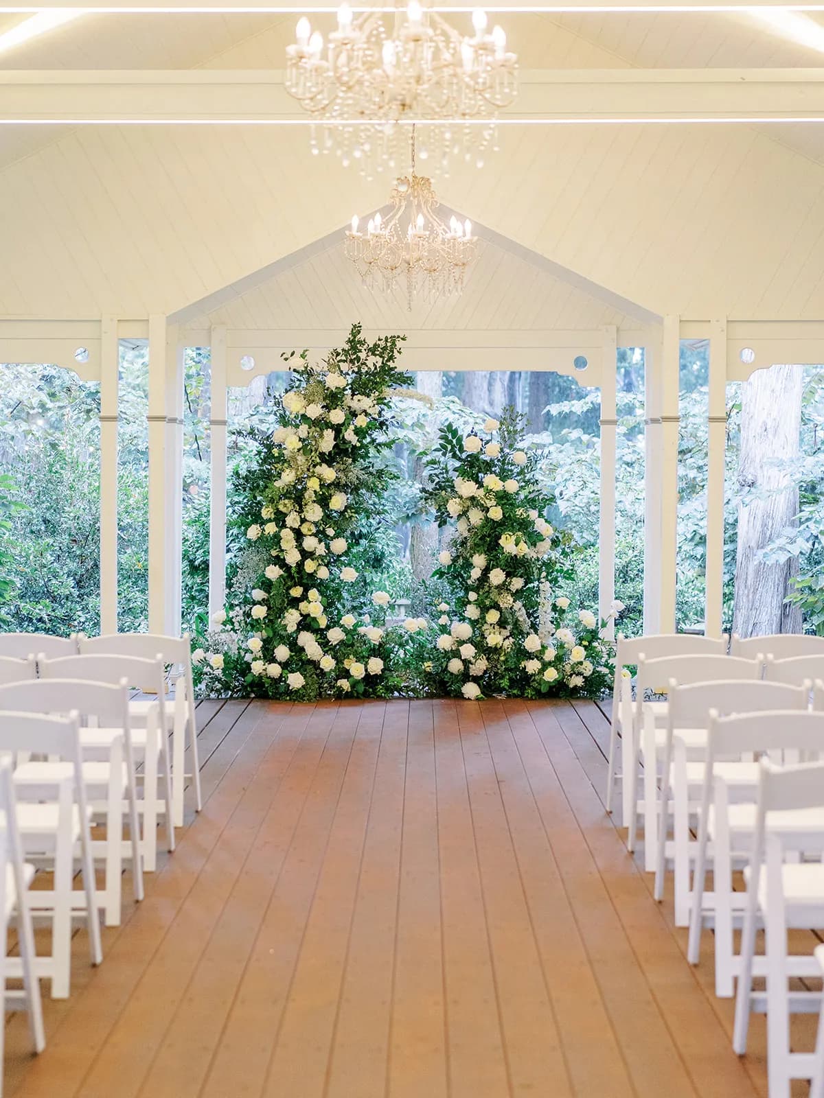 White wedding arbour