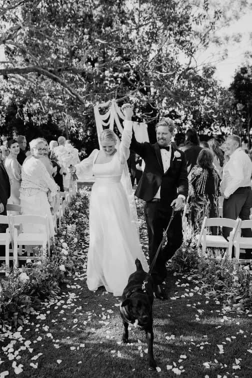 Couple celebrate after saying I-do