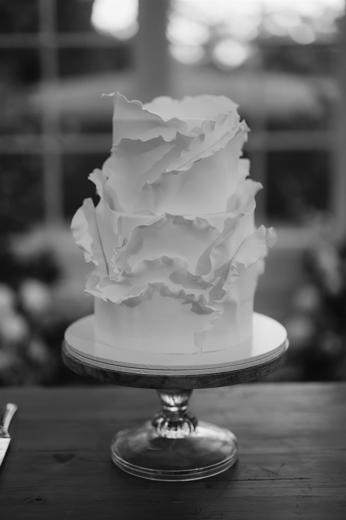 Wedding cake on stand
