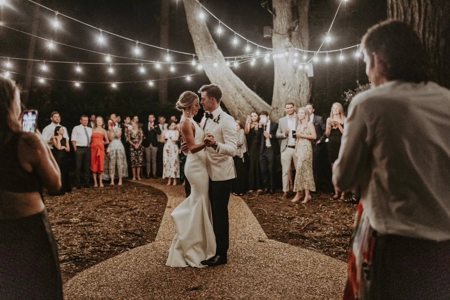 Couple dance in the woods