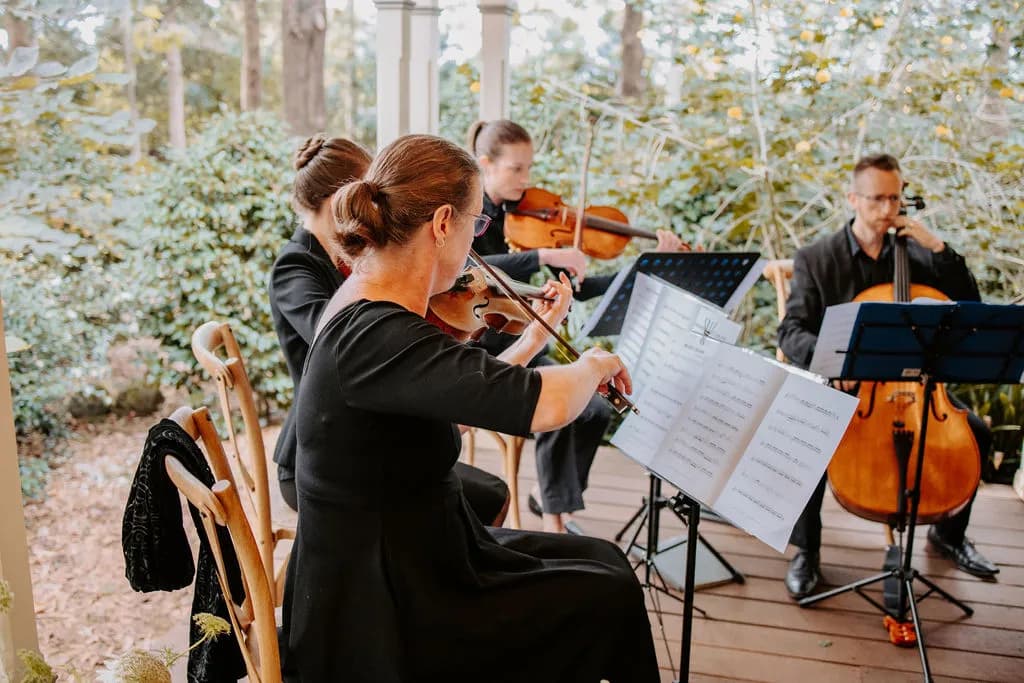 String quartet playing on wedding