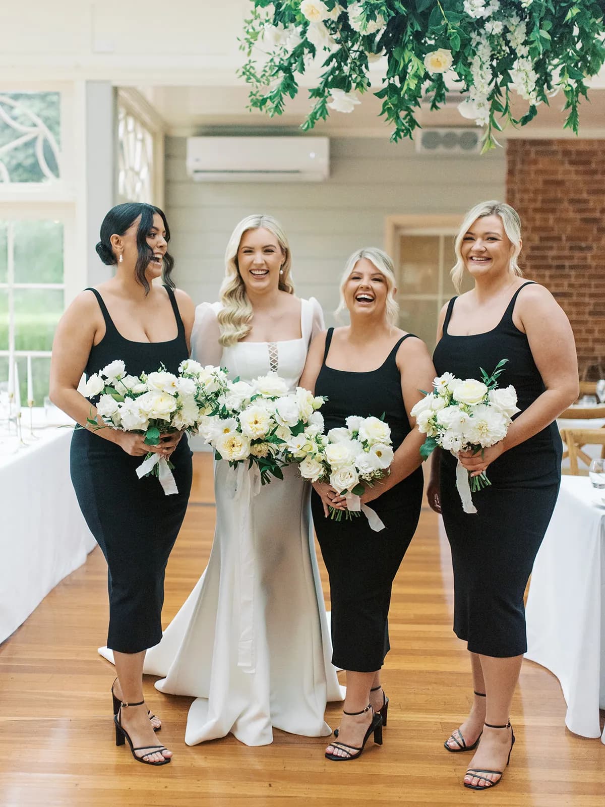 Bride and bridesmaids