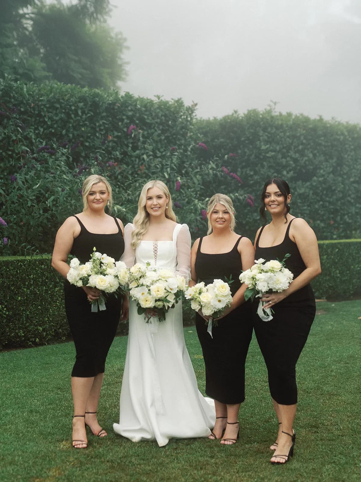 Bride and bridesmaids