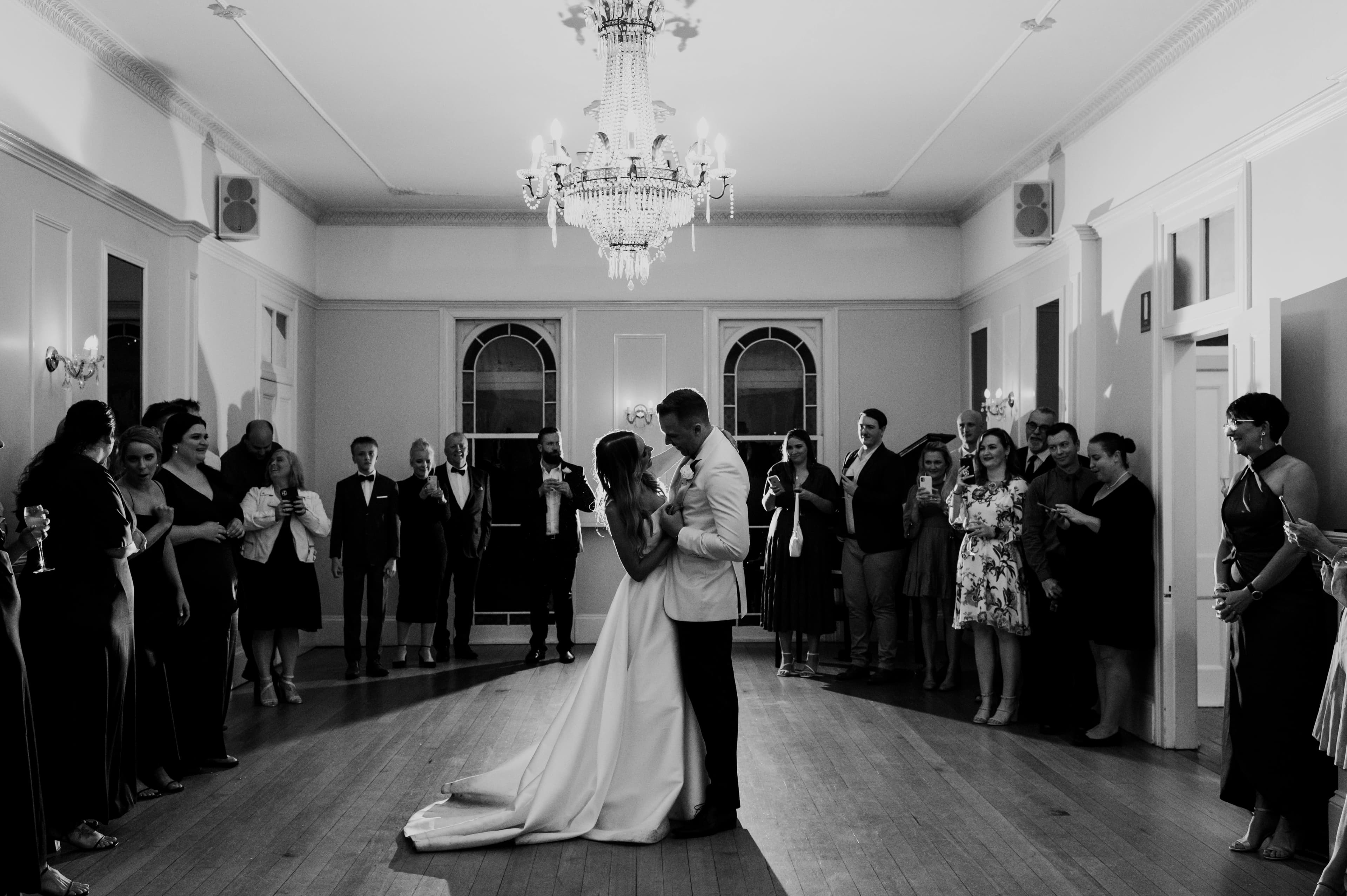 Couple dance in the ballroom