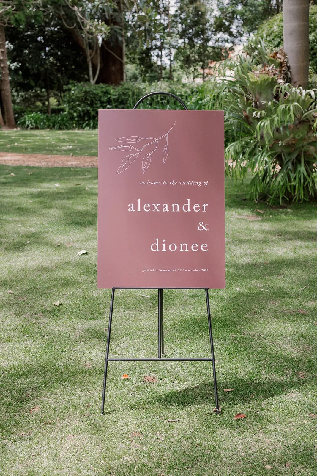 Wedding day sign