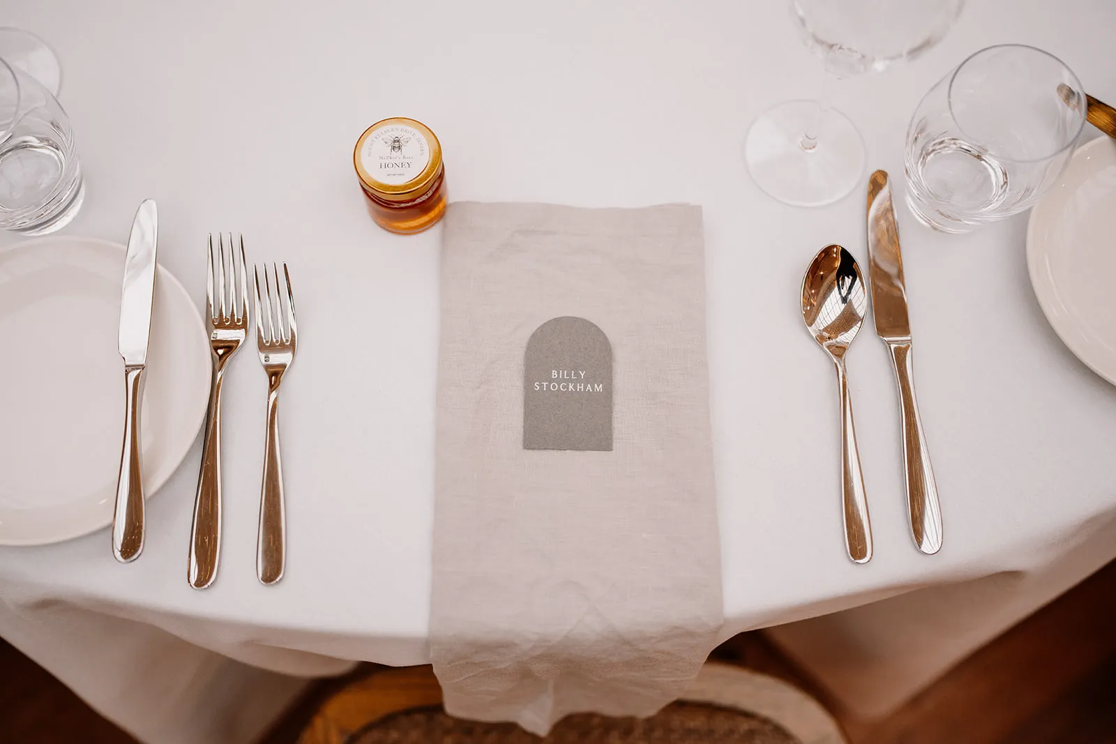 Table setting at wedding
