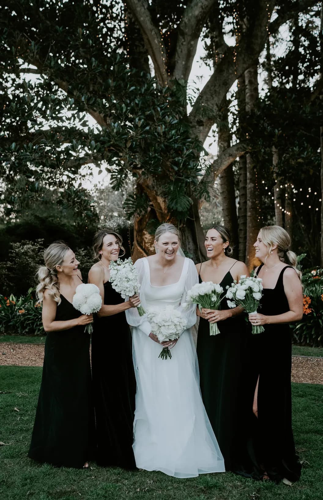 Bride and bridesmaids