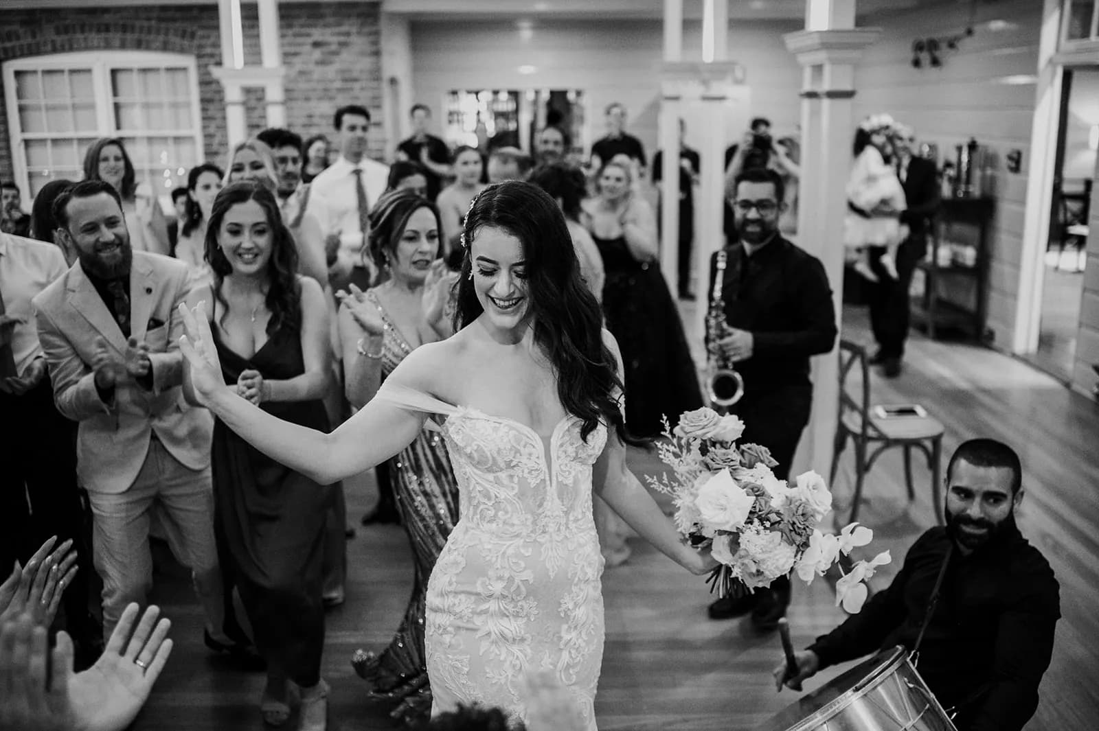 Bride dancing